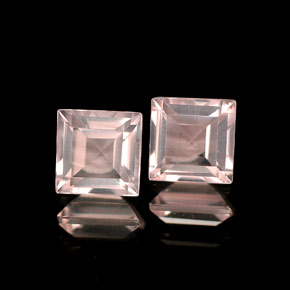 캐럿 천연 핑크 로즈 쿼츠 보석, 투명한, 5×5 mm, 투명/반투명