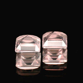 캐럿 천연 핑크 로즈 쿼츠 보석, 투명한, 5×5 mm, 투명/반투명