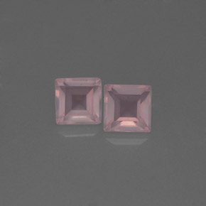캐럿 천연 핑크 로즈 쿼츠 보석, 투명한, 5×5 mm, 투명/반투명