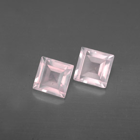 캐럿 천연 핑크 로즈 쿼츠 보석, 투명한, 5.1×5.1 mm, 투명/반투명