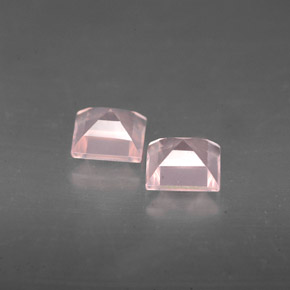 캐럿 천연 핑크 로즈 쿼츠 보석, 투명한, 5.1×5.1 mm, 투명/반투명