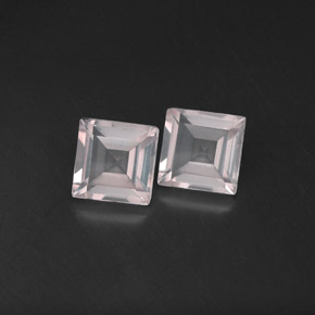 캐럿 천연 라이트 핑크 로즈 쿼츠 보석, 투명한, 4.9×4.9 mm, 투명/반투명