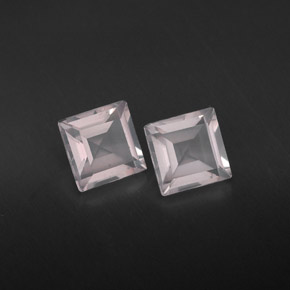 캐럿 천연 라이트 핑크 로즈 쿼츠 보석, 투명한, 4.9×4.9 mm, 투명/반투명