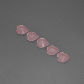 캐럿 천연 핑크 로즈 쿼츠 보석, 투명한, 5.9×5.8 mm, 투명/반투명