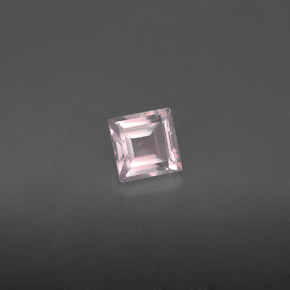 0.66캐럿 천연 핑크 로즈 쿼츠, 투명한, 5.1×5.1 mm, 투명/반투명