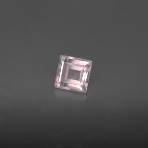 0.66캐럿 천연 핑크 로즈 쿼츠, 투명한, 5.1×5.1 mm, 투명/반투명