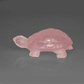 59.56캐럿 천연 핑크 로즈 쿼츠, 투명한, 37×21.6 mm, 투명/반투명
