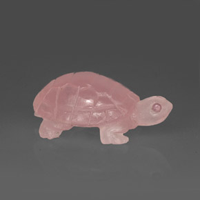 59.56캐럿 천연 핑크 로즈 쿼츠, 투명한, 37×21.6 mm, 투명/반투명