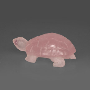 59.56캐럿 천연 핑크 로즈 쿼츠, 투명한, 37×21.6 mm, 투명/반투명