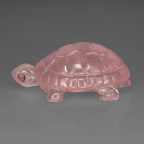 57.63캐럿 천연 핑크 로즈 쿼츠, 투명한, 36×20.7 mm, 투명/반투명