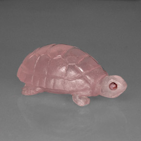 57.63캐럿 천연 핑크 로즈 쿼츠, 투명한, 36×20.7 mm, 투명/반투명