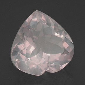 15.77캐럿 천연 라이트 핑크 로즈 쿼츠, 투명한, 18.2×17.7 mm, 투명/반투명