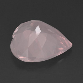 14.43캐럿 천연 핑크 로즈 쿼츠, 투명한, 18.2×17.7 mm, 투명/반투명
