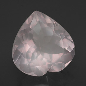 15.03캐럿 천연 라이트 핑크 로즈 쿼츠, 투명한, 18×17.8 mm, 투명/반투명