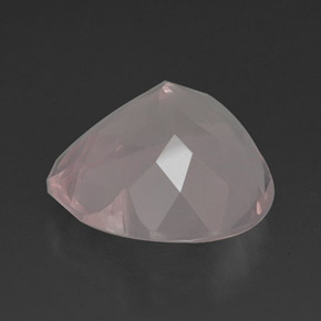 15.03캐럿 천연 라이트 핑크 로즈 쿼츠, 투명한, 18×17.8 mm, 투명/반투명
