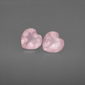 캐럿 천연 핑크 로즈 쿼츠 보석, 투명한, 6×6 mm, 투명/반투명