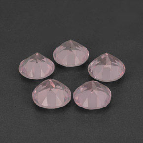 캐럿 천연 핑크 로즈 쿼츠 보석, 투명한, 6.26 mm, 투명/반투명