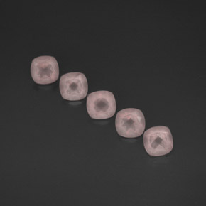 캐럿 천연 핑크 로즈 쿼츠 보석, 투명한, 6.2×6.1 mm, 투명/반투명