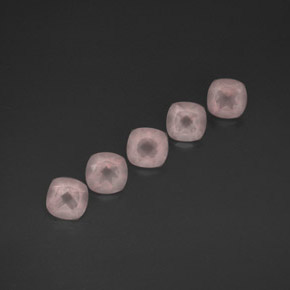 캐럿 천연 핑크 로즈 쿼츠 보석, 투명한, 6.2×6.1 mm, 투명/반투명