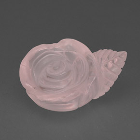 28.77캐럿 천연 라이트 핑크 로즈 쿼츠, 투명한, 25.5×18.7 mm, 투명/반투명