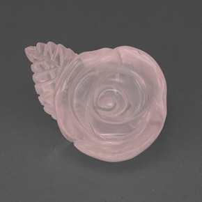 28.77캐럿 천연 라이트 핑크 로즈 쿼츠, 투명한, 25.5×18.7 mm, 투명/반투명