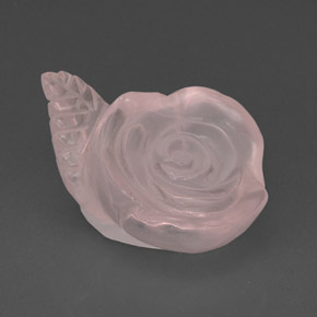 28.77캐럿 천연 라이트 핑크 로즈 쿼츠, 투명한, 25.5×18.7 mm, 투명/반투명