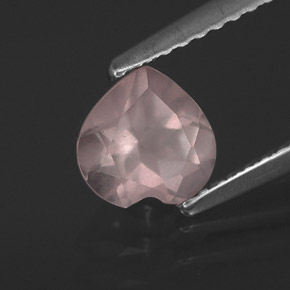 0.71캐럿 천연 라이트 핑크 로즈 쿼츠, 투명한, 6×6 mm, 투명/반투명