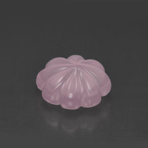 3.83캐럿 천연 핑크 로즈 쿼츠, 플라워 컷, 11.1×9.2 mm, 투명한