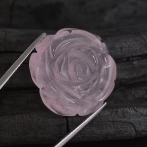 53.41캐럿 천연 핑크 로즈 쿼츠, 멋진 모양, 27.6×26.8 mm, 투명한