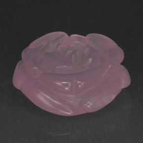 48.86캐럿 천연 핑크 로즈 쿼츠, 투명한, 26×25.6 mm, 투명/반투명