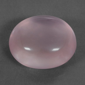 35.78캐럿 천연 핑크 로즈 쿼츠, 타원형 컷, 22.3×19.2 mm, 투명한