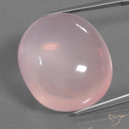 45.90ct 자연스러운 라이트 핑크 로즈 쿼츠, 타원형, 투명한