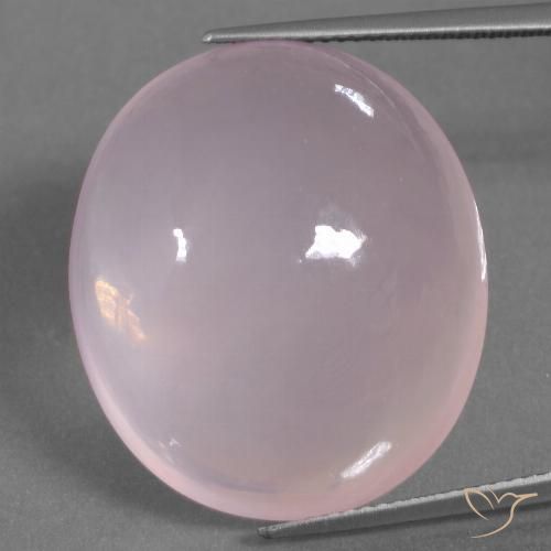 40.97ct 자연스러운 라이트 로즈 핑크 로즈 쿼츠, 타원형, 투명/반투명