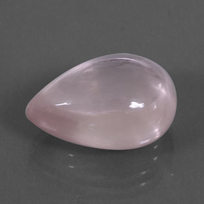 13.67캐럿 천연 핑크 로즈 쿼츠, 배 모양, 18.1×13.1 mm, 투명한