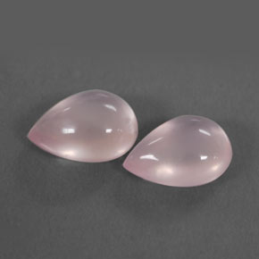 캐럿 천연 핑크 로즈 쿼츠 보석, 배 모양, 12.8×9.1 mm, 투명한
