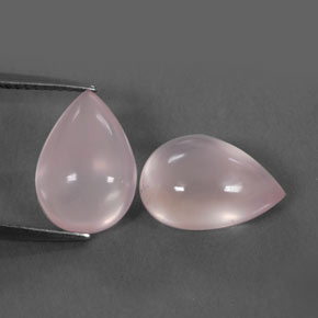 캐럿 천연 핑크 로즈 쿼츠 보석, 배 모양, 12.8×9.1 mm, 투명한