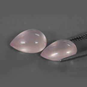 캐럿 천연 핑크 로즈 쿼츠 보석, 배 모양, 12.8×9.1 mm, 투명한