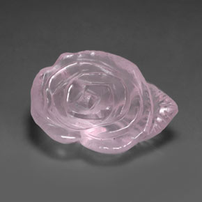 27.23캐럿 천연 핑크 로즈 쿼츠, 투명한, 27×20.2 mm, 투명/반투명