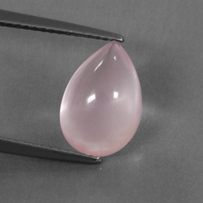 3.36캐럿 천연 핑크 로즈 쿼츠, 투명한, 12×8.2 mm, 투명/반투명
