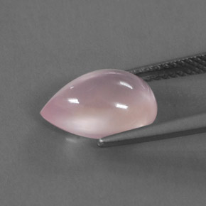 3.36캐럿 천연 핑크 로즈 쿼츠, 투명한, 12×8.2 mm, 투명/반투명
