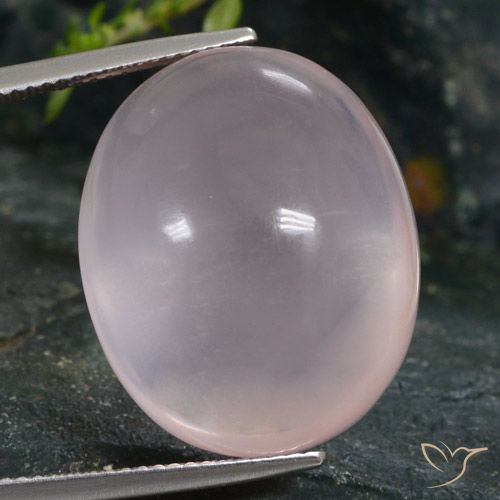 36.82ct 자연스러운 라이트 핑크 로즈 쿼츠, 타원형, 투명한