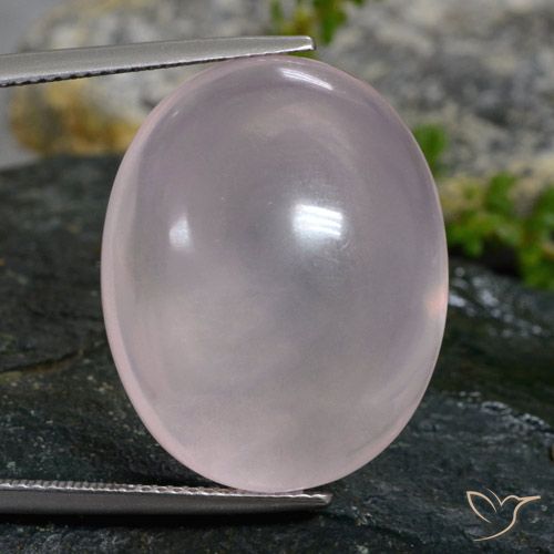 38.60ct 자연스러운 매우 밝은 분홍색 로즈 쿼츠, 타원형, 투명한