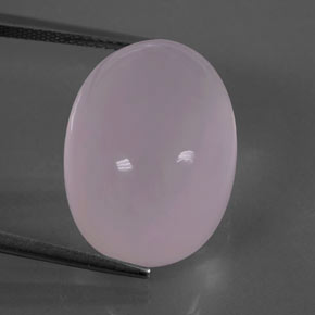 31.22캐럿 천연 핑크 로즈 쿼츠, 투명한, 20.1×15.1 mm, 투명/반투명