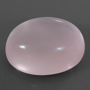 24.19캐럿 천연 핑크 로즈 쿼츠, 투명한, 20.1×15.1 mm, 투명/반투명