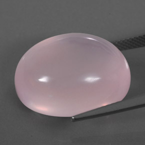 26.27캐럿 천연 핑크 로즈 쿼츠, 투명한, 20.3×15.3 mm, 투명/반투명