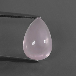 4.48캐럿 천연 핑크 로즈 쿼츠, 배 모양, 13.4×9.1 mm, 투명한