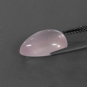 4.48캐럿 천연 핑크 로즈 쿼츠, 배 모양, 13.4×9.1 mm, 투명한