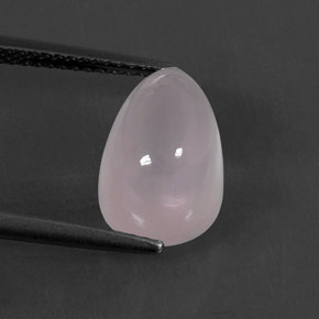 5.14캐럿 천연 핑크 로즈 쿼츠, 배 모양, 12.3×8.2 mm, 투명한
