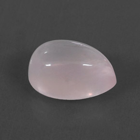 5.93캐럿 천연 핑크 로즈 쿼츠, 배 모양, 13.3×9.1 mm, 투명한