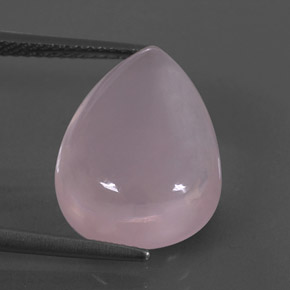 8.11캐럿 천연 핑크 로즈 쿼츠, 배 모양, 16.2×12.3 mm, 투명한